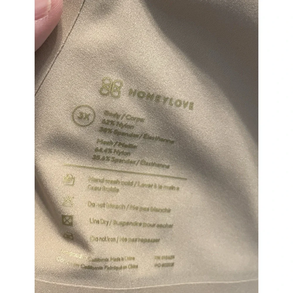 Honeylove 3X Bra‎ Crossover Black Wireless Mesh Comfort